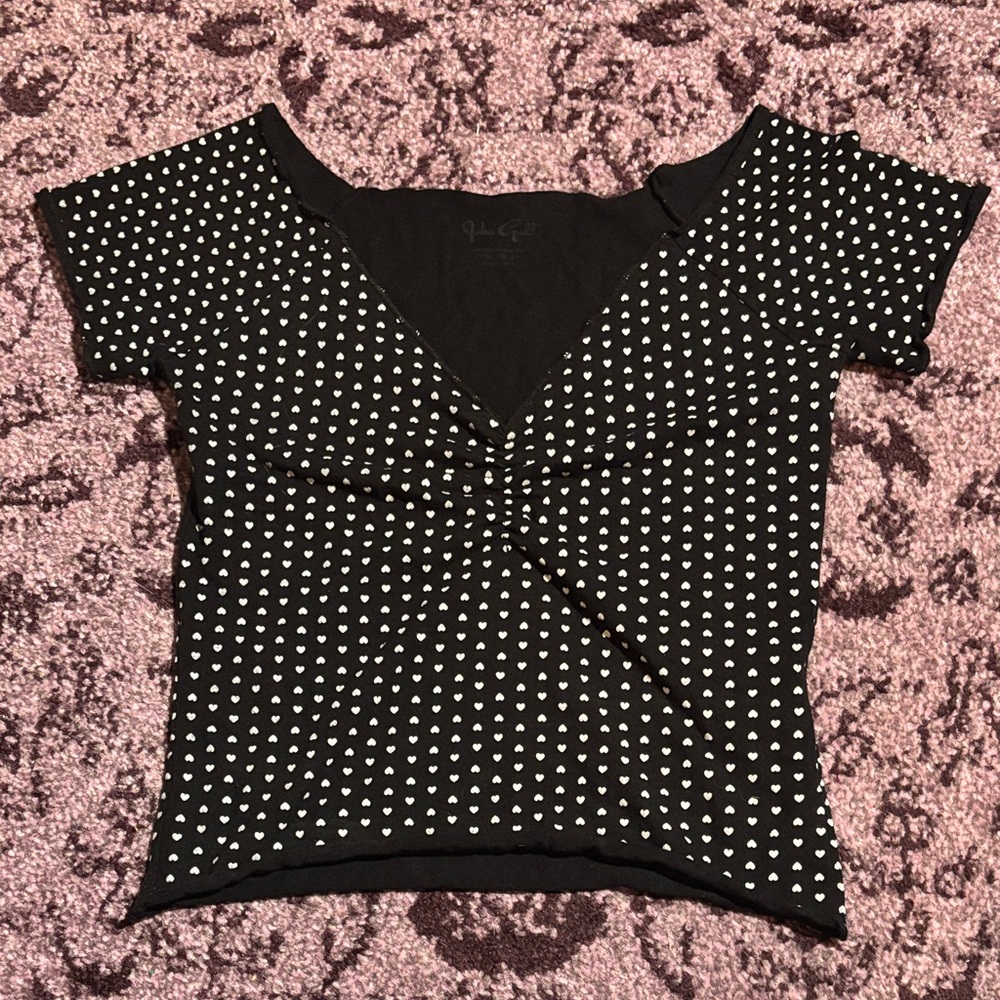 Black and White Polka Dot Women's Top